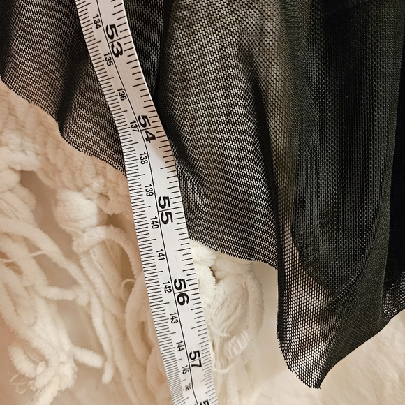 Kozan black midi-length dress, sheer overlay 2x - Picture 4 of 8